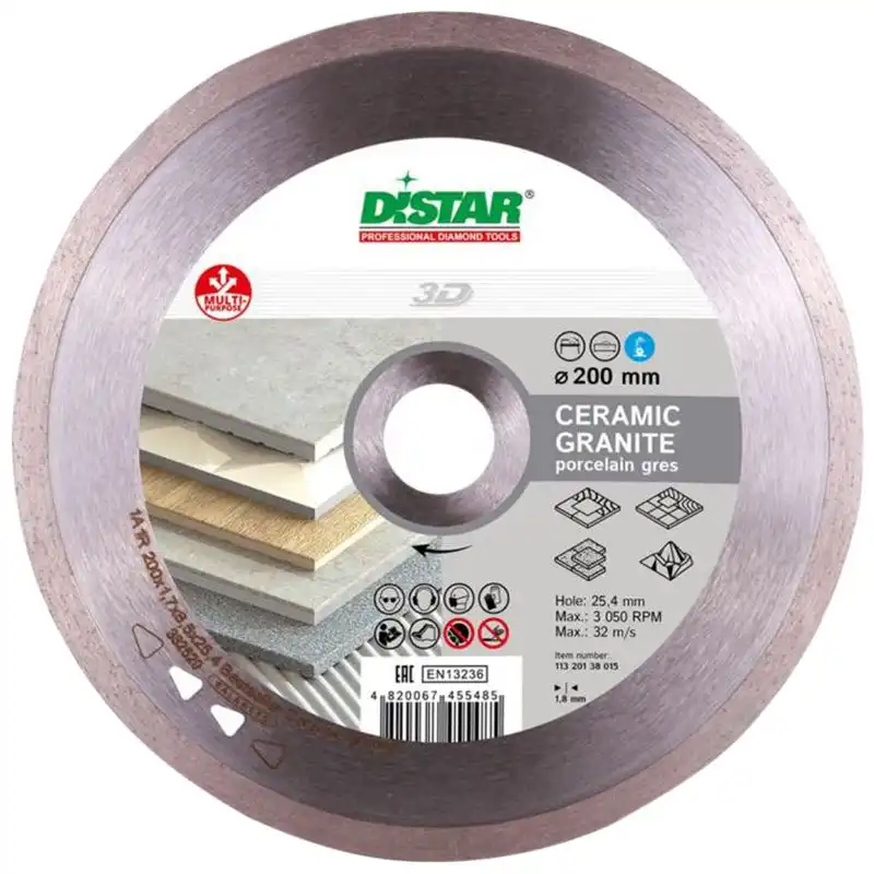Диск алмазный отрезной Distar 1A1R Bestseller Ceramics Granite, 200х25,4 мм, 11320138015 купить недорого в Украине, фото 1