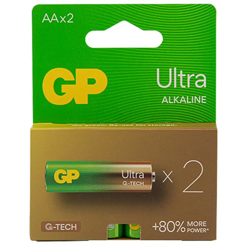 Батарейки GP Batteries Ultra Alkaline 15AU21-SB2, 2 шт купить недорого в Украине, фото 1