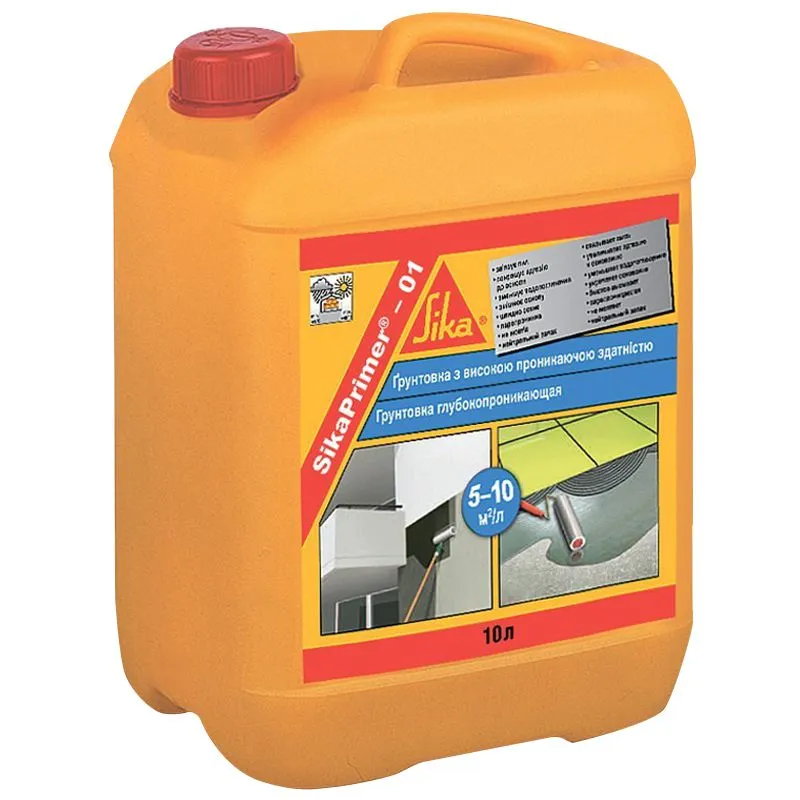 Грунтовка Sika Primer 01+ универсальная, 10 л, 731993 купить недорого в Украине, фото 1