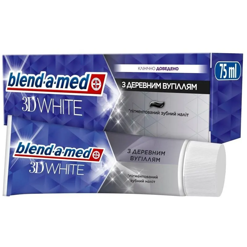 Зубна паста Blend-a-Med 3D White З Деревним вугіллям, 75 мл купити недорого в Україні, фото 2