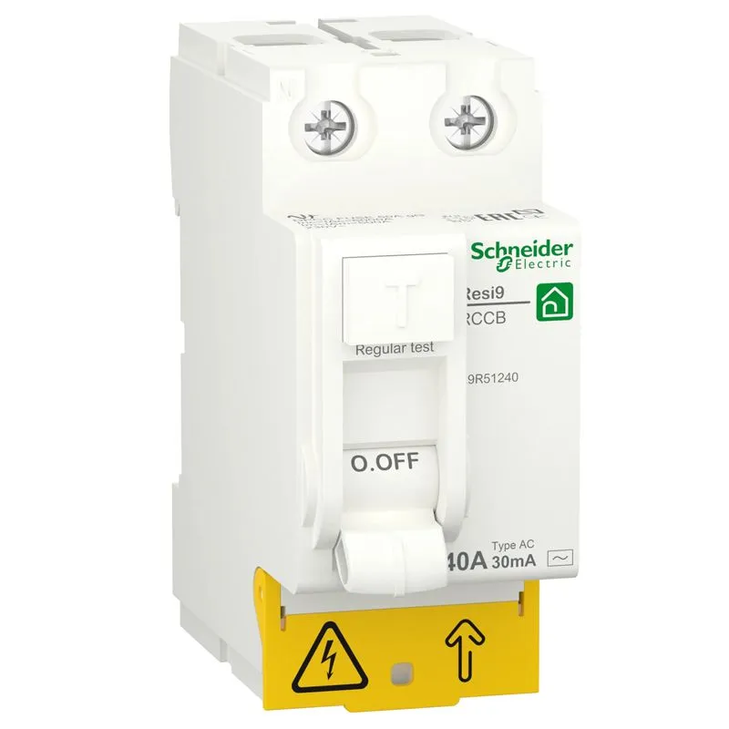 Диференційний вимикач Schneider Electric RESI9, 2 P, 40 A,  30 mA, АС, R9R51240 купити недорого в Україні, фото 1