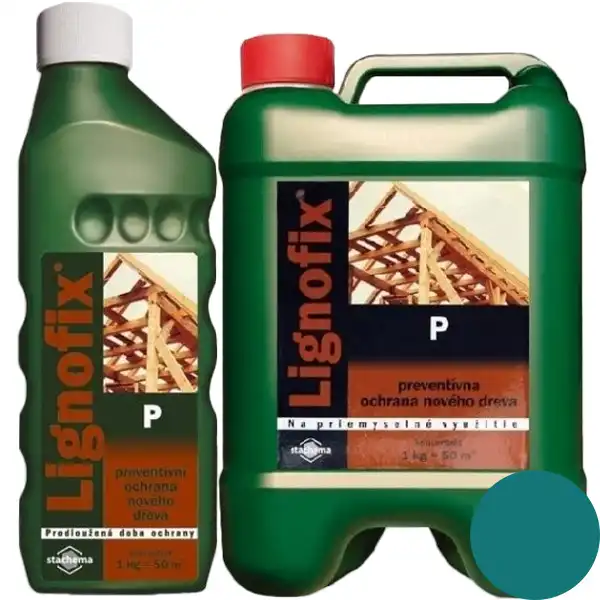 Засіб захисту деревини Stachema Lignofix P, 5 + 1 кг, концентрат, зелений купити недорого в Україні, фото 1