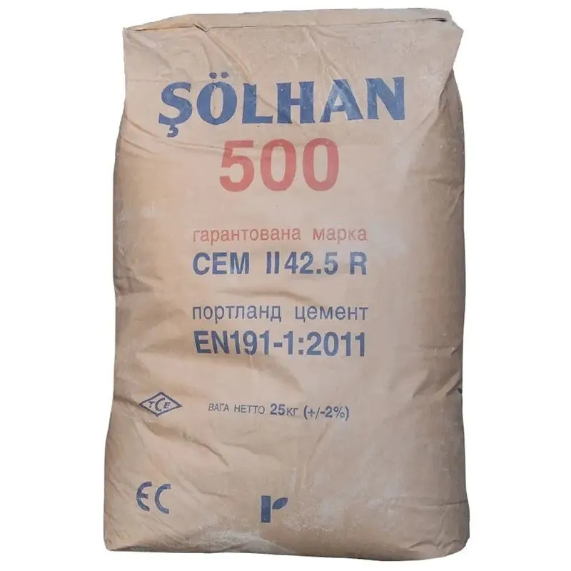 Цемент Solhan-500, CEM II 42,5 R, 25 кг купить недорого в Украине, фото 1