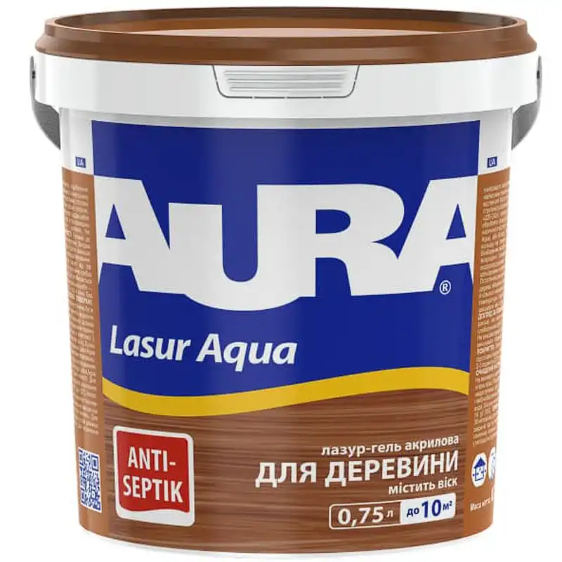 Лазур акрилова Aura Lasur Aqua, 0,75 л, прозорий купити недорого в Україні, фото 1