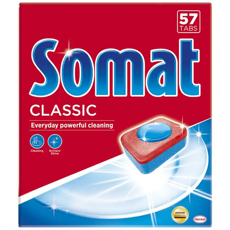 Таблетки для посудомийної машини Somat Classic, 57 шт купити недорого в Україні, фото 1