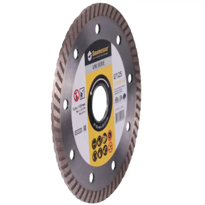 Круг алмазний відрізний Baumesser Turbo Universal, 125x1,8x8x22,2 мм, 90215129010 купити недорого в Україні, фото 2