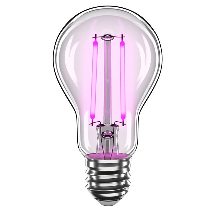 Лампа світлодіодна філаментна Velmax, 2 Вт, A60, E27, 2200 К, 200 лм, фіолетовий, 21-40-13 купити недорого в Україні, фото 1