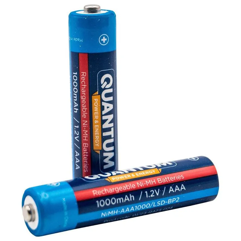 Акумулятор з низьким саморозрядом Quantum Ni-MH, 1000 mAh, 2 шт, NiMH-AAA1000/LSD-BP2 купити недорого в Україні, фото 2