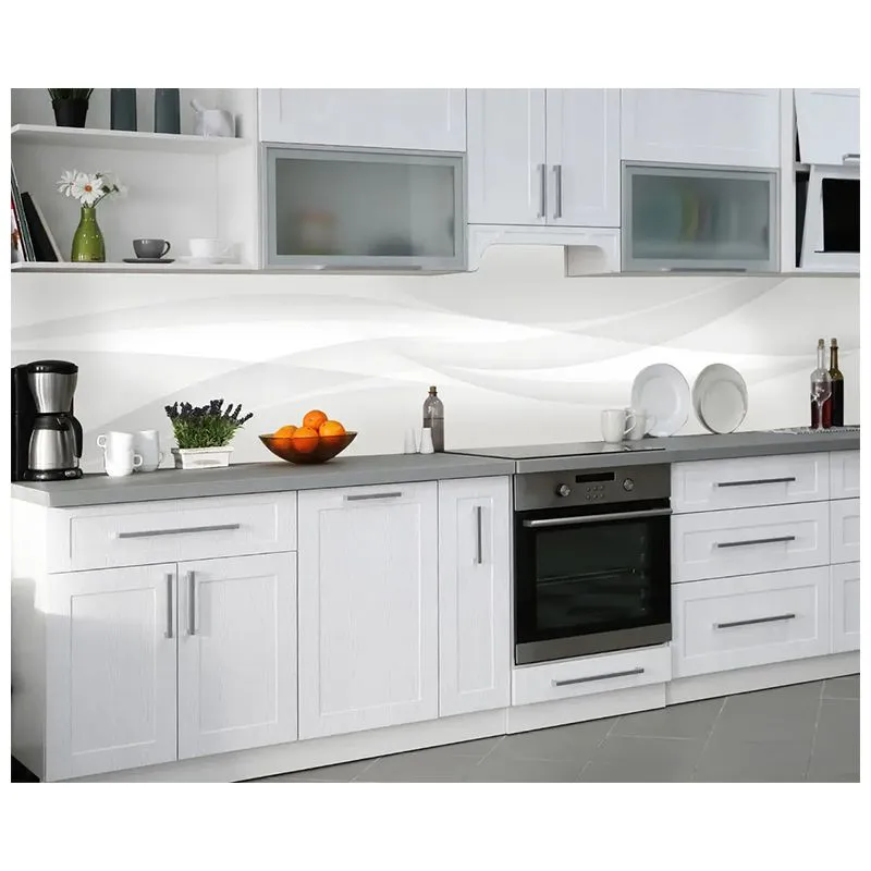 Кухонный фартук Zatarga Білий шовк лінії, 650х2500 мм, Z180261 купити недорого в Україні, фото 2