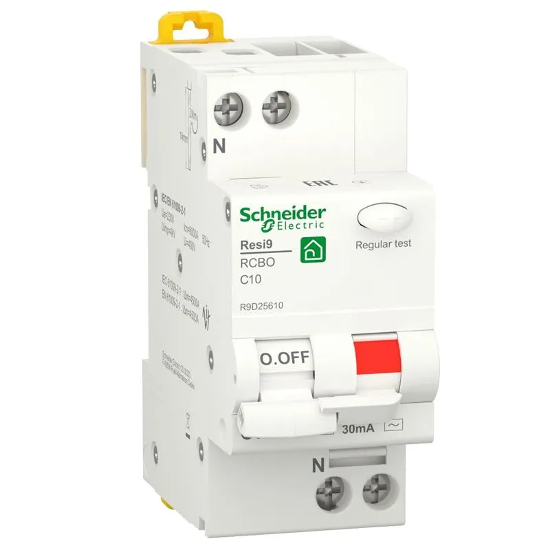 Диференційний вимикач Schneider Electric RESI9 6kA, 1P+N, 10 A,  30 mA, АС, R9D25610 купити недорого в Україні, фото 1