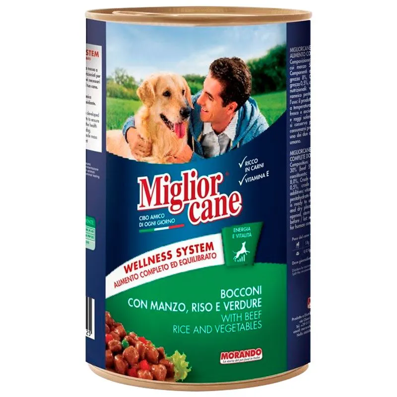 Корм вологий для собак Migliorcane Курка, рис та овочі, 1250 г, 01523 купити недорого в Україні, фото 1