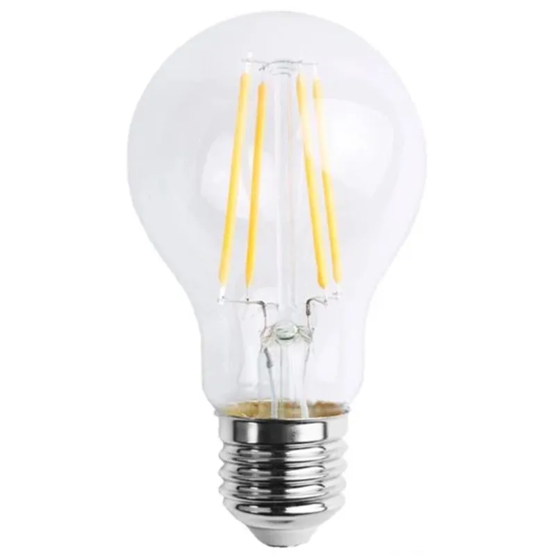 Лампа світлодіодна філаментна Velmax Dimmer, 8 Вт, A60, E27, 4100 K, 800 лм, 21-40-36 купити недорого в Україні, фото 1