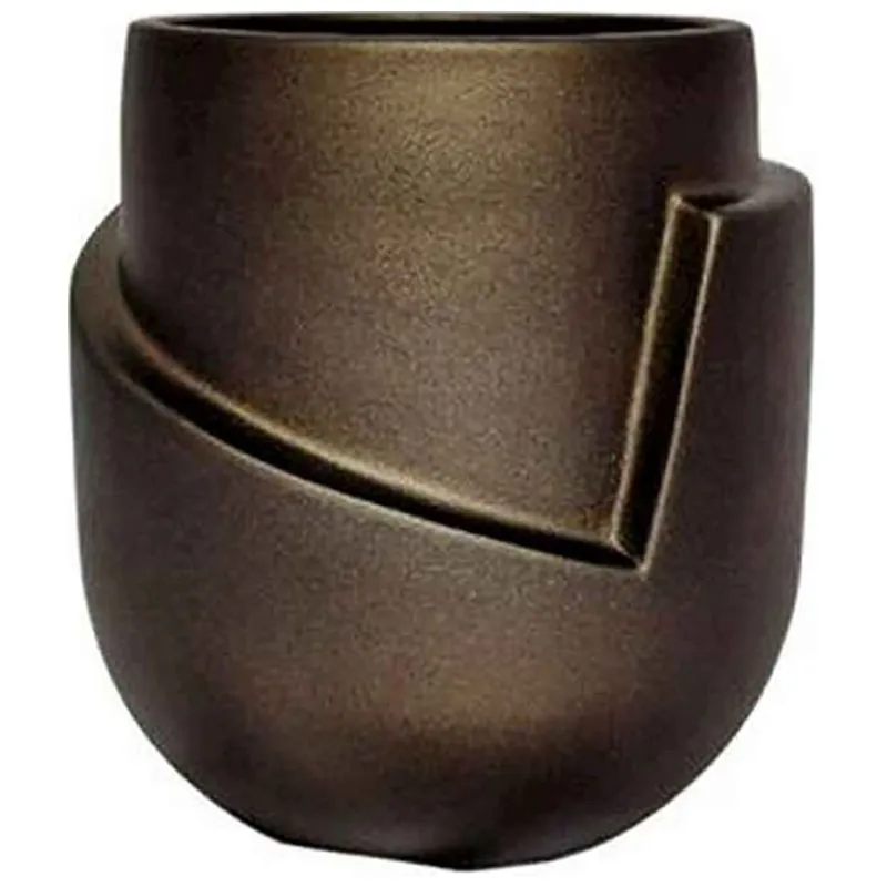 Горшок керамический Спейс Икс, 3,8 л, жемчужина бронзовая купить недорого в Украине, фото 1