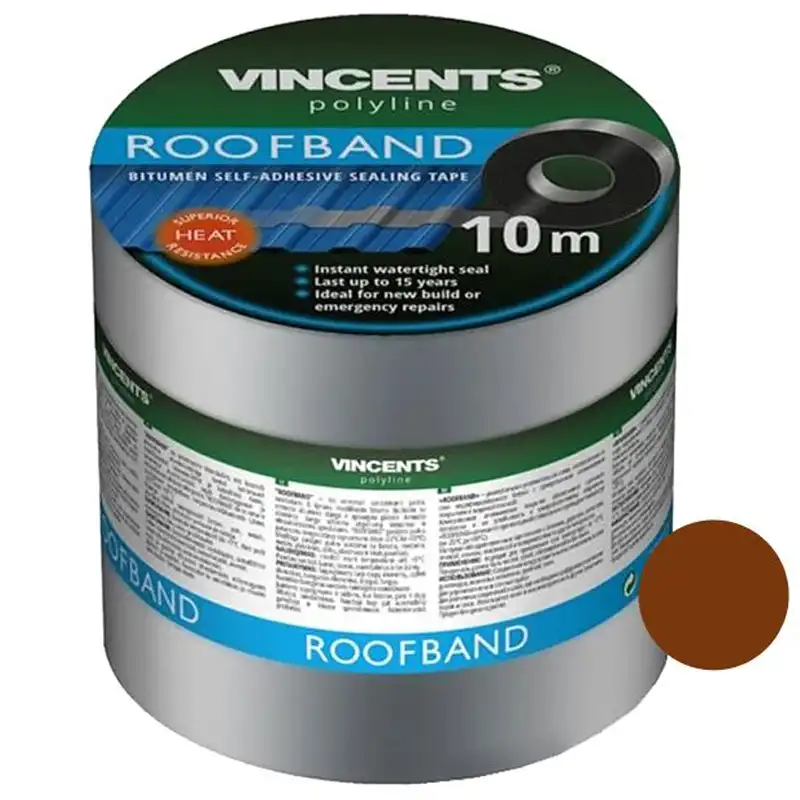 Стрічка ущільнювальна Vincents Roofband, 50 мм x 10 м, теракотовий купити недорого в Україні, фото 1