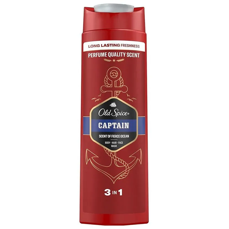 Гель для душа и шампунь Old Spice 2 в 1 Captain, 400 мл купить недорого в Украине, фото 1