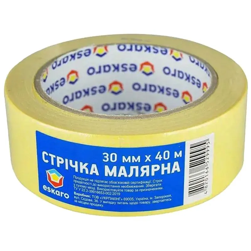 Стрічка малярна Eskaro, 30мм х 40 м купити недорого в Україні, фото 1