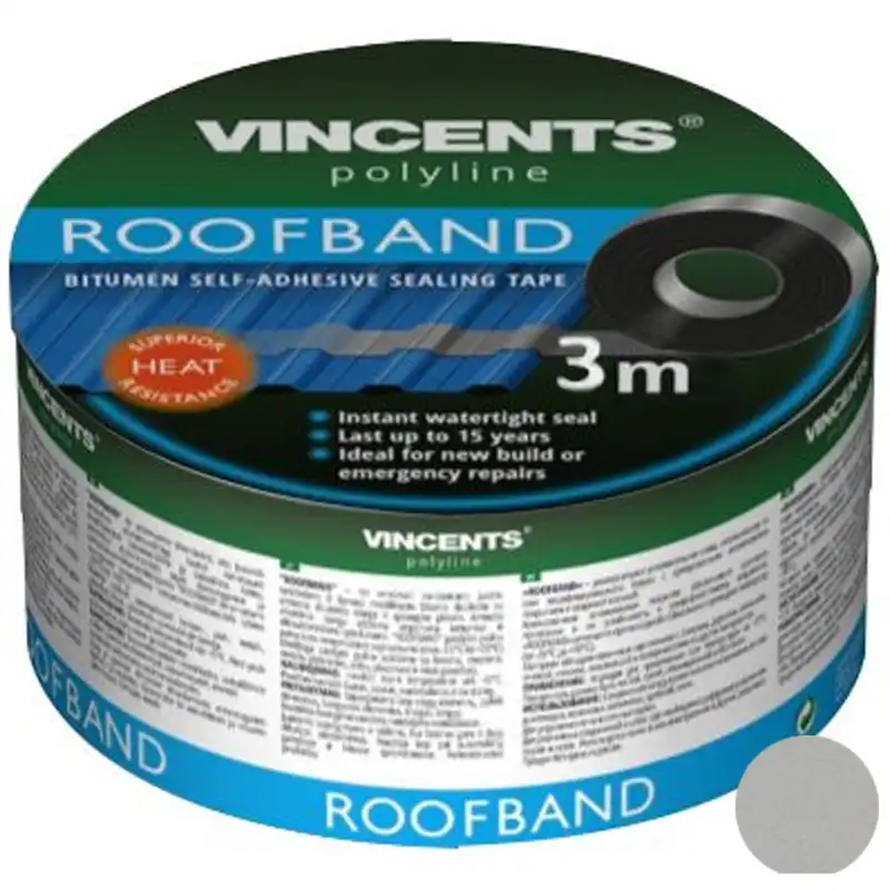Лента уплотнительная Vincents Roofband, 50x3000 мм, алюминий купить недорого в Украине, фото 1