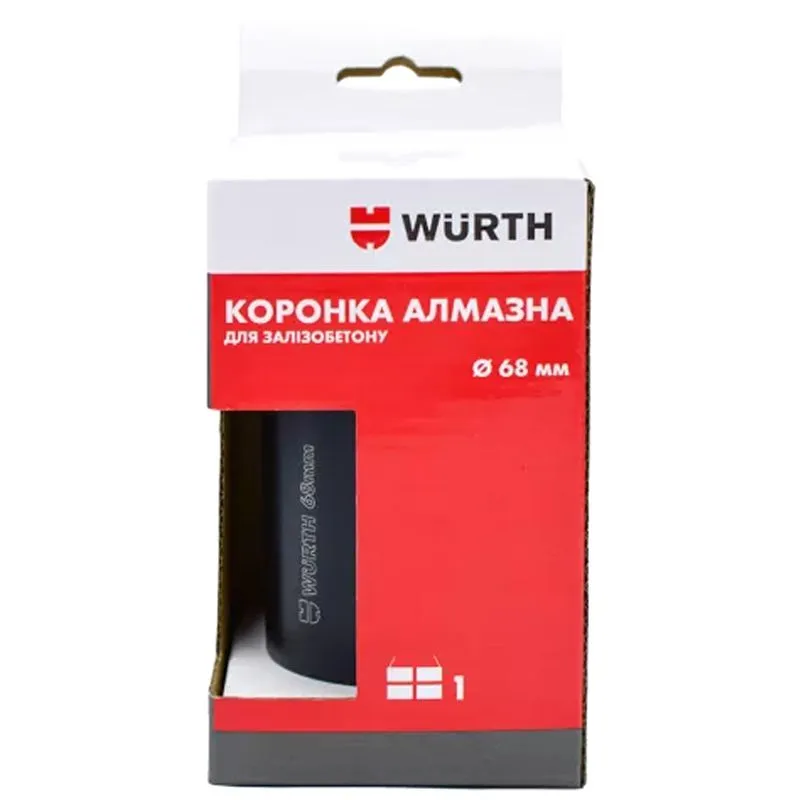 Коронка алмазна по залізобетону Wurth, 68х10 мм, SDS-plus, 166663568 купити недорого в Україні, фото 1