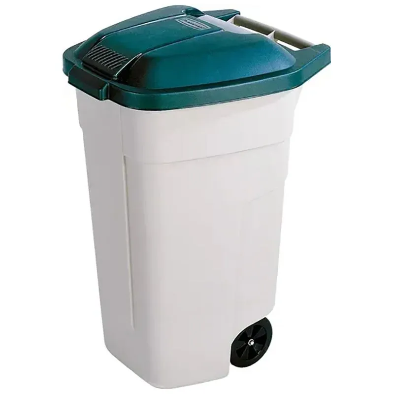 Контейнер для мусора Keter Refuse Bin O/W, 110 л, бежево-зеленый, 176805 купить недорого в Украине, фото 1