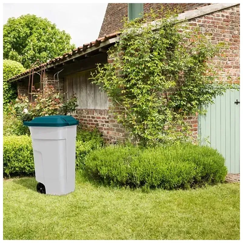 Контейнер для мусора Keter Refuse Bin O/W, 110 л, бежево-зеленый, 176805 купить недорого в Украине, фото 2