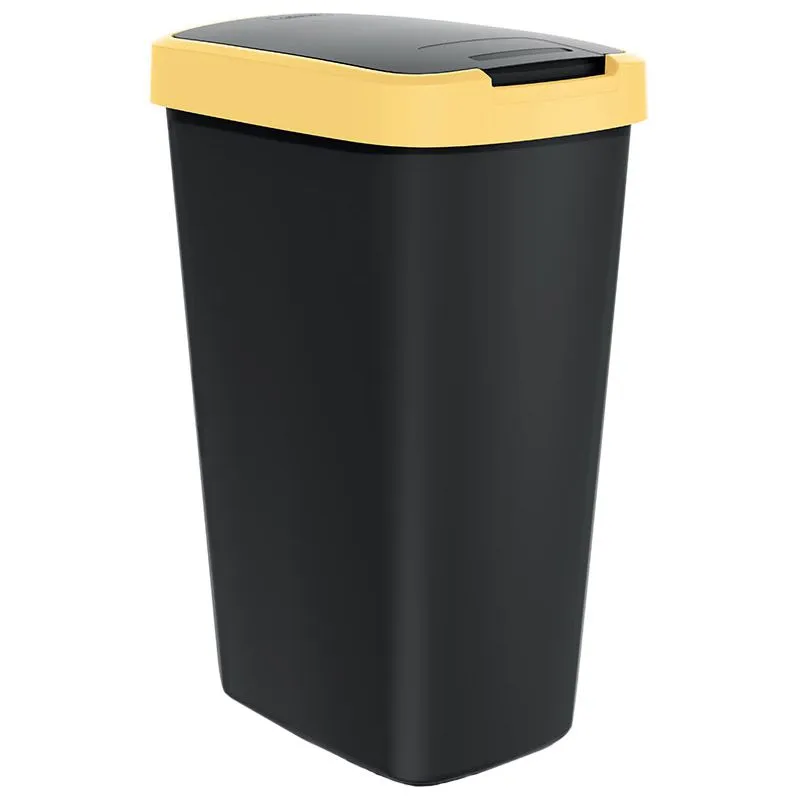 Ведро для мусора Keden, 45 л, чёрный с жёлтым, NSAB45-1215С купить недорого в Украине, фото 1