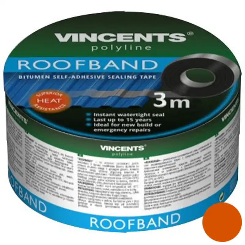 Лента уплотнительная Vincents Roofband, 50x3000 мм, терракотовый купить недорого в Украине, фото 1
