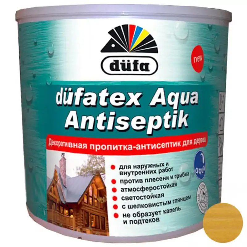 Пропитка-антисептик для дерева Dufa Dufatex Aqua, 0,75 л, сосна купить недорого в Украине, фото 1