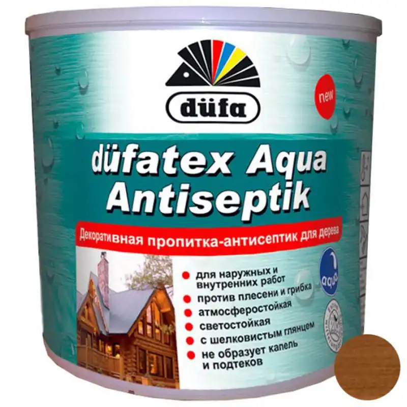 Пропитка для дерева Dufa Dufatex Aqua, 0,75 л, дуб купить недорого в Украине, фото 1