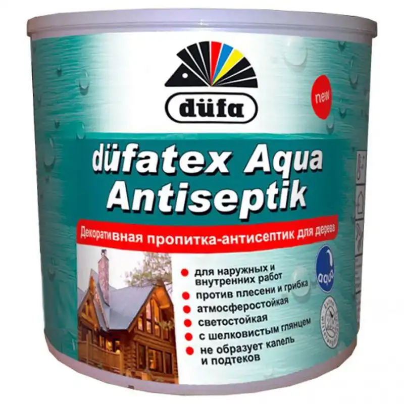 Пропитка для дерева Dufa Dufatex Aqua, 0,75 л, бесцветный купить недорого в Украине, фото 1