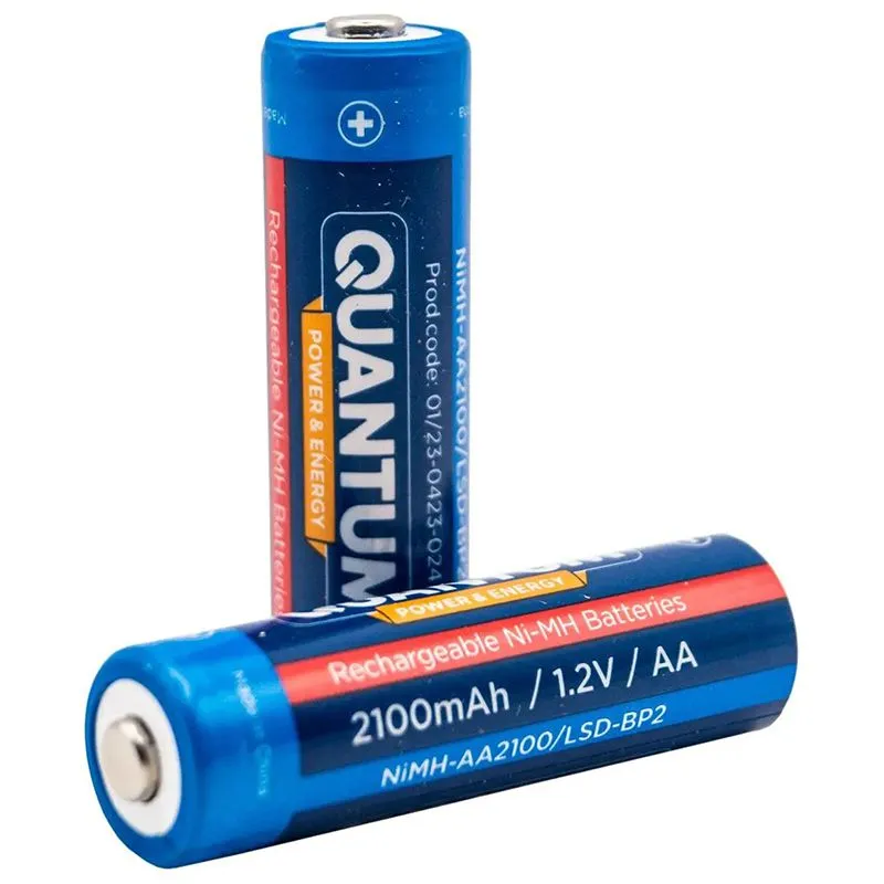 Акумулятор з низьким саморозрядом Quantum Ni-MH, 2100 mAh, 2 шт, NiMH-AA2100/LSD-BP2 купити недорого в Україні, фото 2