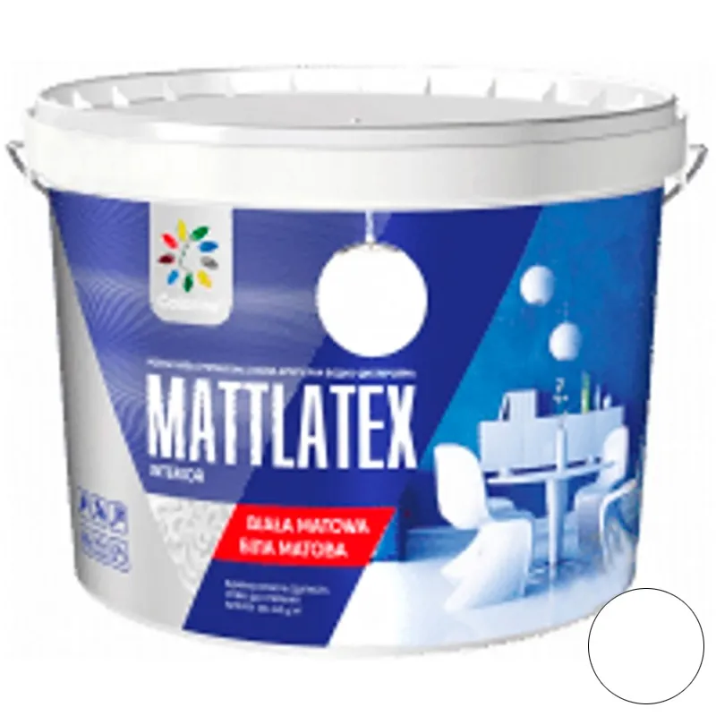 Фарба інтер'єрна латексна Colorina Interior Mattlatex, 1,4 кг, білий купити недорого в Україні, фото 1