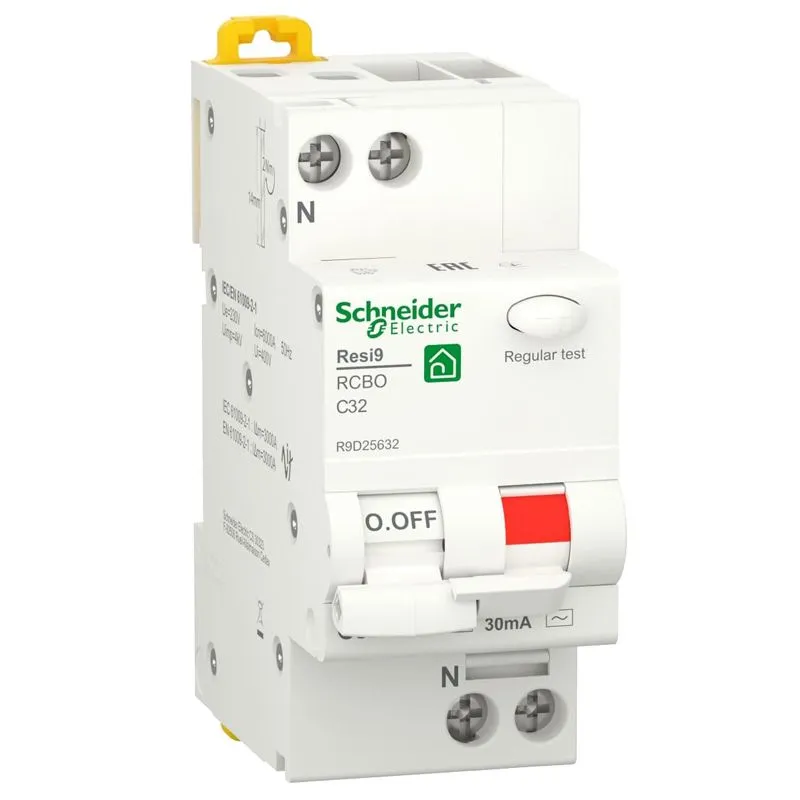 Диференційний вимикач Schneider Electric RESI9 6kA, 1P+N, 32A,  30 mA, АС, R9D25632 купити недорого в Україні, фото 1