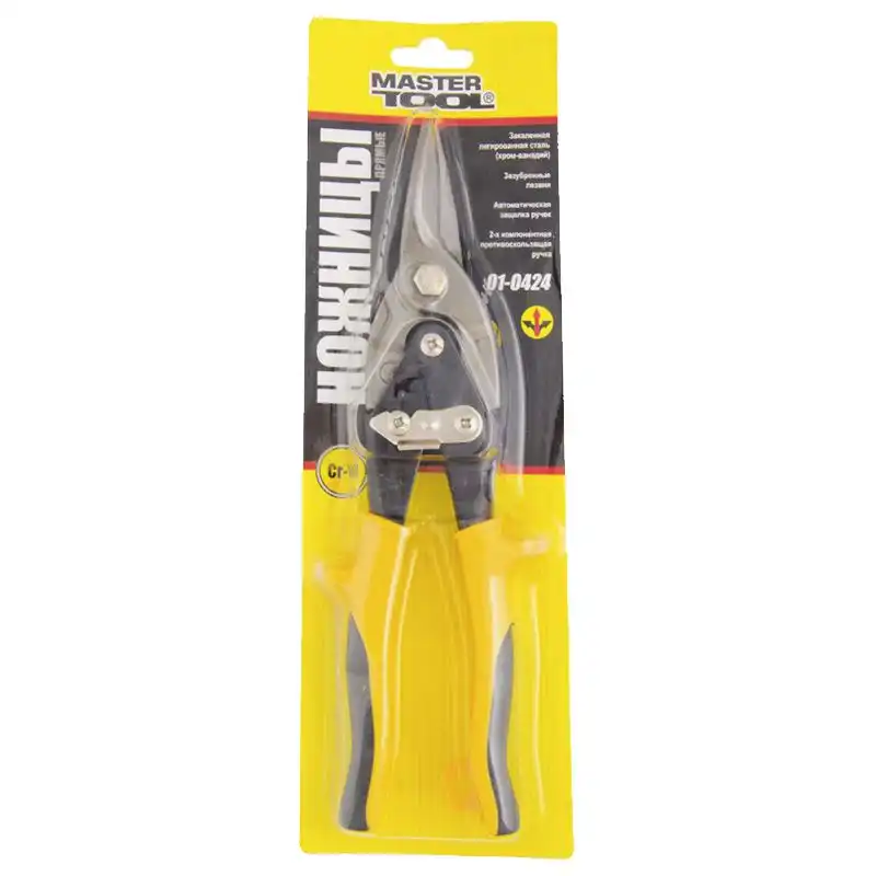 Ножиці по металу Master Tool, прямі, CrV, 01-0424 купити недорого в Україні, фото 2