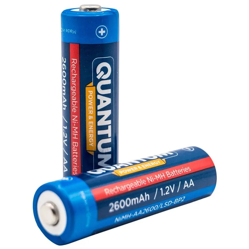Аккумулятор с низким саморазрядом Quantum Ni-MH, 2600 mAh, 2 шт, NiMH-AA2600/LSD-BP2 купить недорого в Украине, фото 2