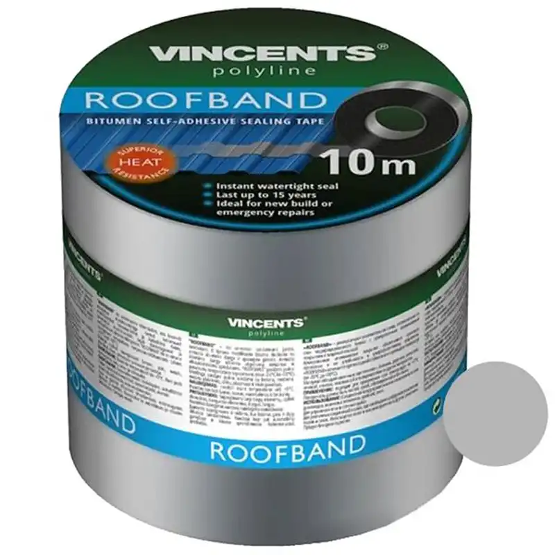 Стрічка ущільнювальна Vincents Roofband, 75 мм x 3 м, алюміній купити недорого в Україні, фото 1