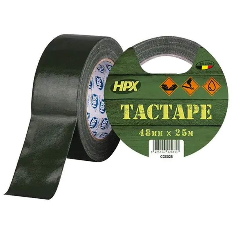 Стрічка армована HPX Tactape, 48 мм х 25 м, оливковий, CG5025 купити недорого в Україні, фото 1