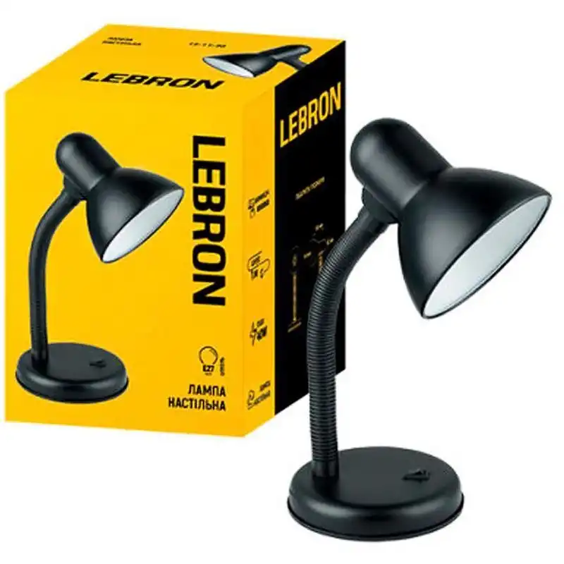 Лампа настольная Lebron L-TL E27, 40 Вт, чёрный, 15-11-31 купить недорого в Украине, фото 2