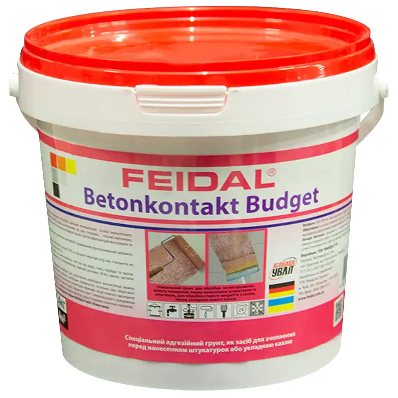 Грунтовка адгезионная Feidal Betonkontakt budget, 1,4 кг купить недорого в Украине, фото 1