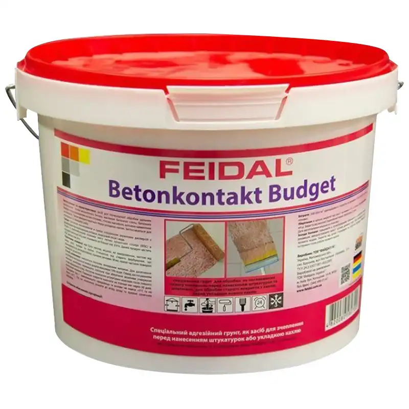 Грунтовка адгезионная Feidal Betonkontakt budget, 7 кг купить недорого в Украине, фото 1