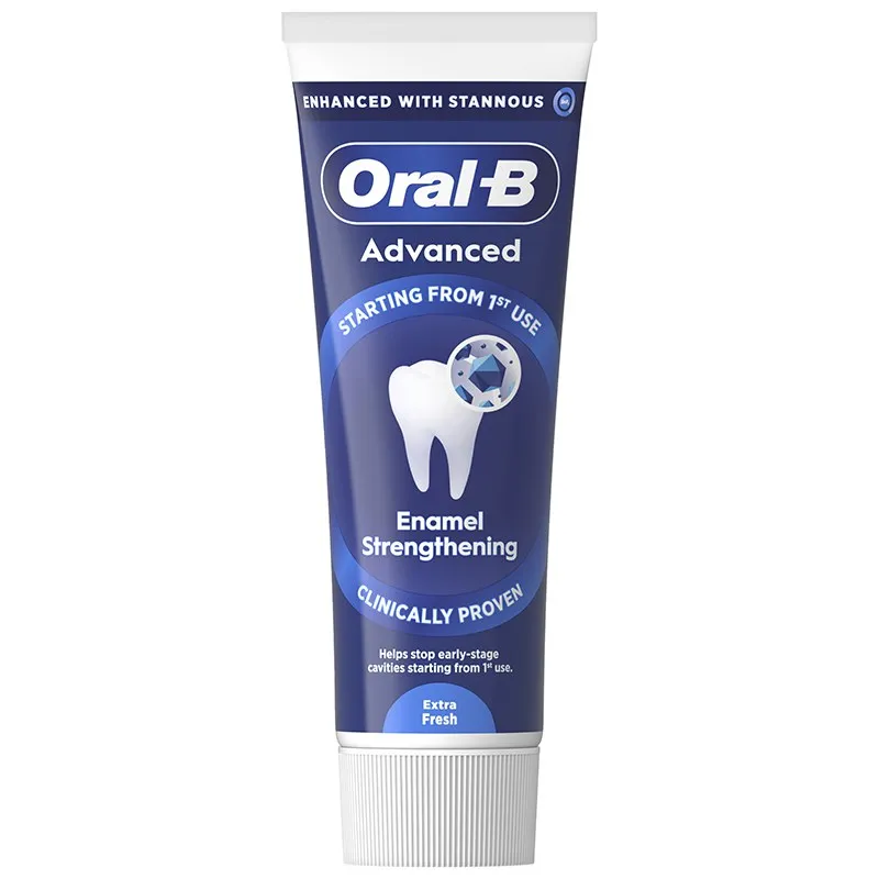 Зубна паста Oral-B Advanced Зміцнення емалі екстра свіжість, 75 мл, фото 353928 Зубна паста Oral-B Advanced Зміцнення емалі екстра свіжість, 75 мл купити недорого в Україні, фото 353928