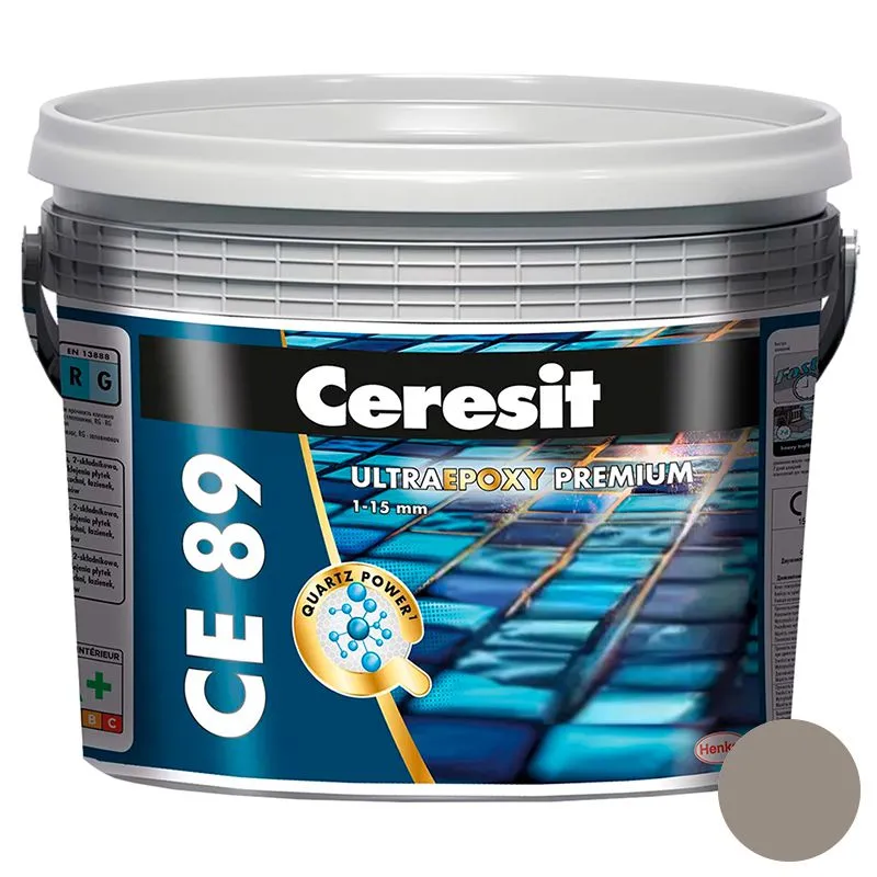 Фуга эпоксидная Ceresit СЕ-89 Ultraepoxy, натуральный кварц 814, 2,5 кг купить недорого в Украине, фото 1