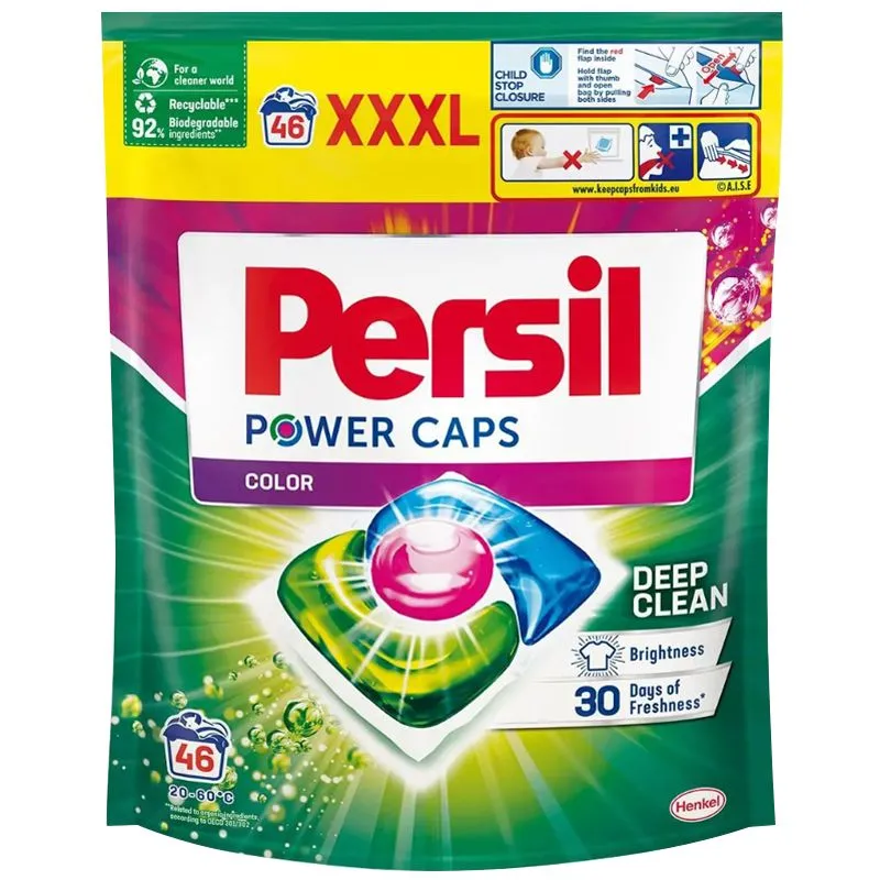 Капсули для прання Persil Color Power Caps, 46 шт купити недорого в Україні, фото 1