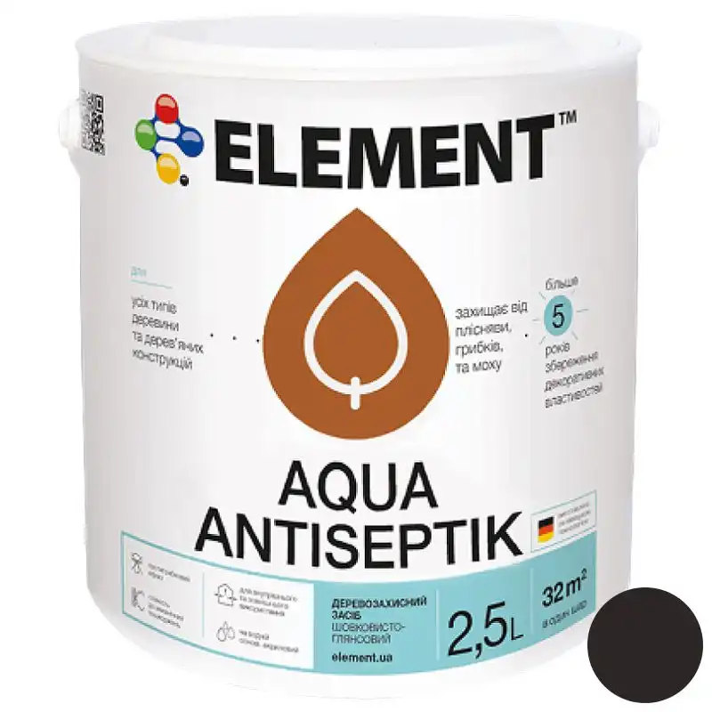 Антисептик Element Aqua, 2,5 л, палісандр купити недорого в Україні, фото 1