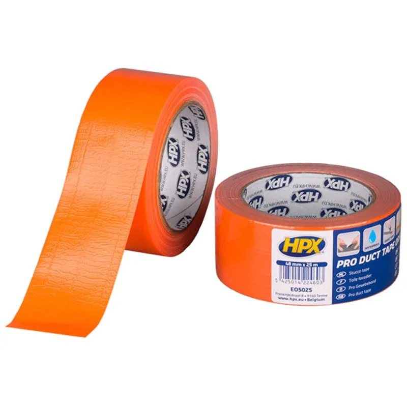 Лента армированная HPX Duct Tape PRO, 48 мм x 25 м, оранжевый, EO5025 купить недорого в Украине, фото 2