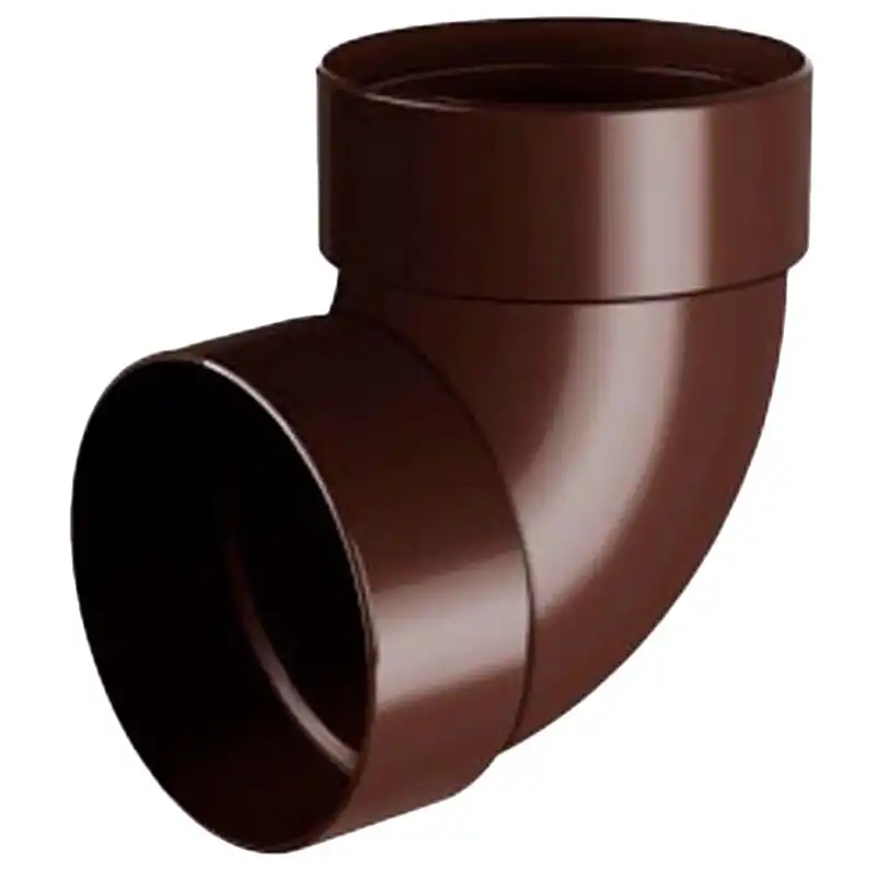 Отвод трубы двухмуфтовый RainWay 87°, 75 мм, коричневый купить недорого в Украине, фото 1