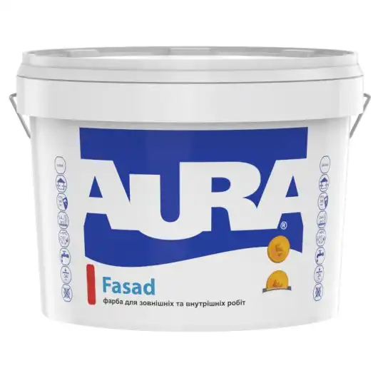 Фарба фасадна дисперсійна Aura Fasad, 7 кг купити недорого в Україні, фото 1
