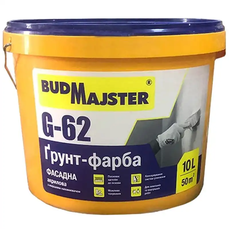 Ґрунт-фарба BudMajster G-62, 10 л купити недорого в Україні, фото 1