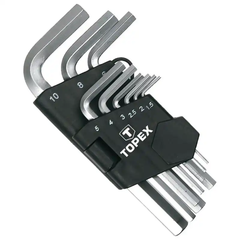 Ключі шестигранні Topex, 1,5-10 мм, 9 шт., 35D955 купити недорого в Україні, фото 1