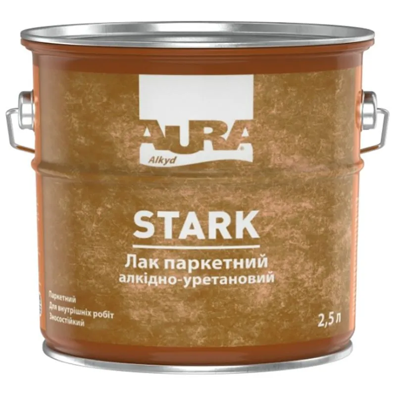 Лак паркетный Aura Stark, 2,5 кг, полуматовый купить недорого в Украине, фото 1