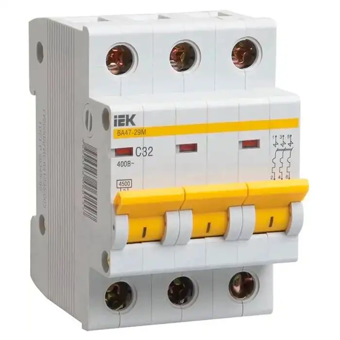 Автоматичний вимикач IEK, ВА47-29М, 3P, 16A, 4,5 кА, C, MVA21-3-016-C купити недорого в Україні, фото 1